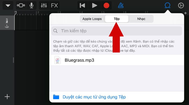 Cài nhạc chuông bằng ứng dụng GarageBand