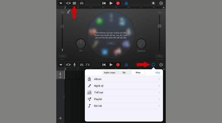 Cài nhạc chuông bằng ứng dụng GarageBand