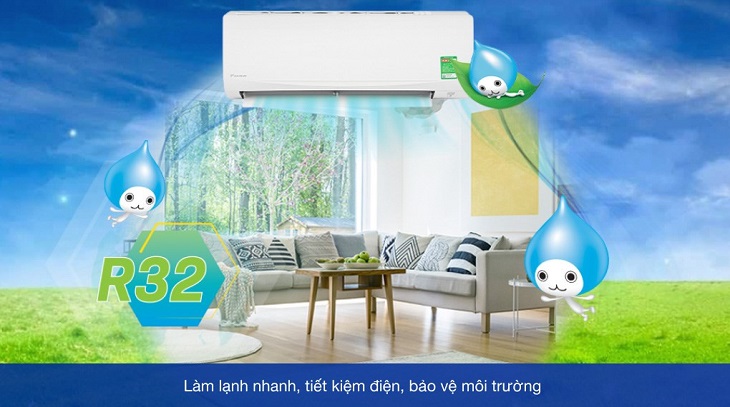 Máy lạnh Daikin 1.5 HP ATF35UV1V là dòng máy lạnh không Inverter phù hợp gia đình ít sử dụng máy liên tục