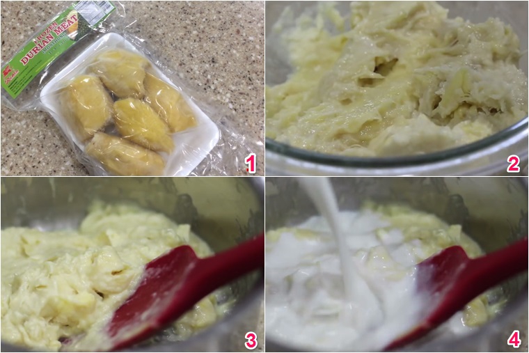 Cách làm kem sầu riêng bằng máy xay sinh tố