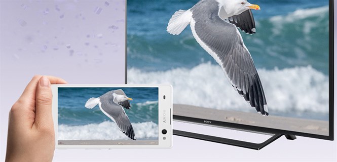 Cách chiếu màn hình điện thoại lên Internet tivi Sony 2016