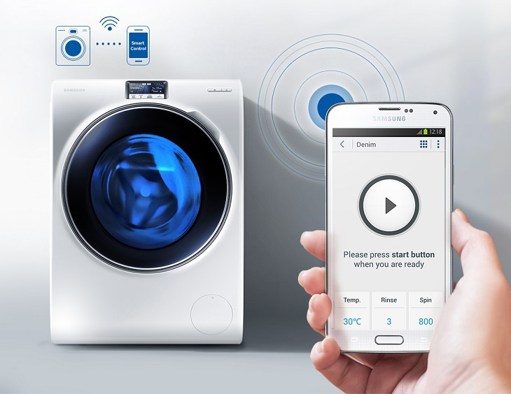 What is the smart diagnostic function on the washing machine?