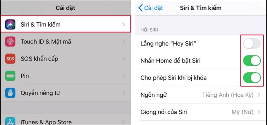 Turn off Siri voice assistant