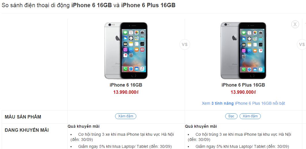 iPhone 7 ra mắt, iPhone 6 Plus về ngang giá iPhone 6