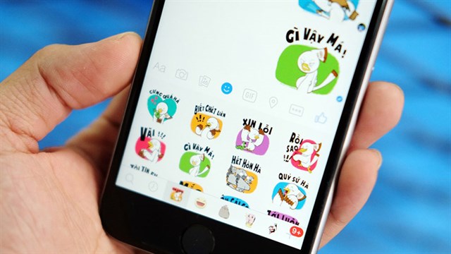 Kích hoạt bộ sticker tiếng việt 