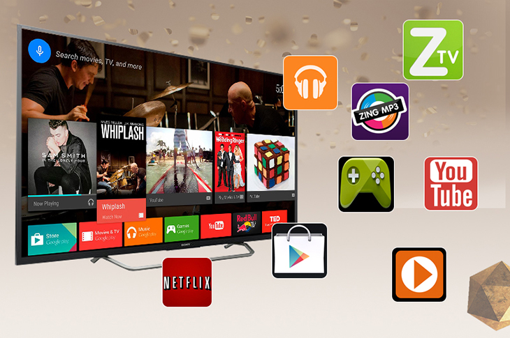 Android tivi với các ứng dụng phong phú