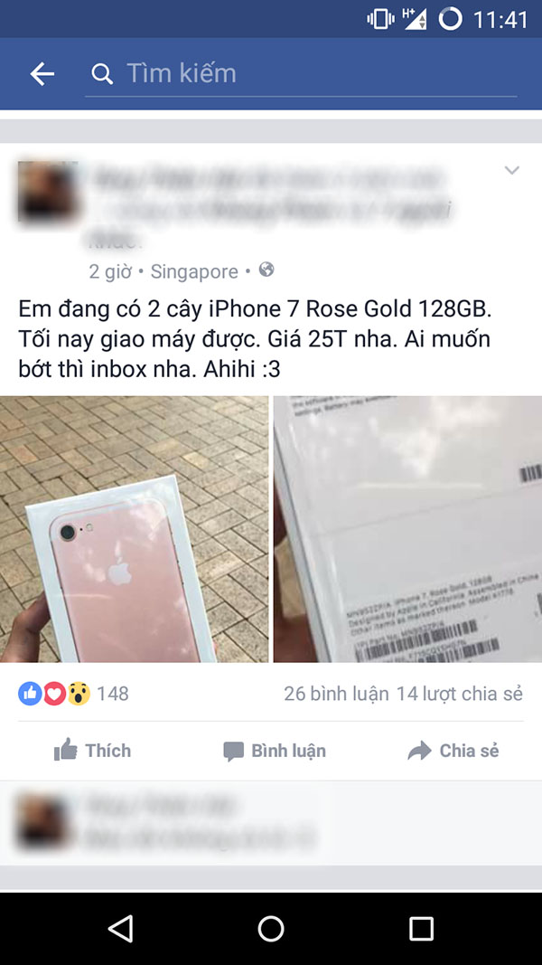 Giá bán iPhone 7 tới thời điểm 16/9 còn 25 triệu