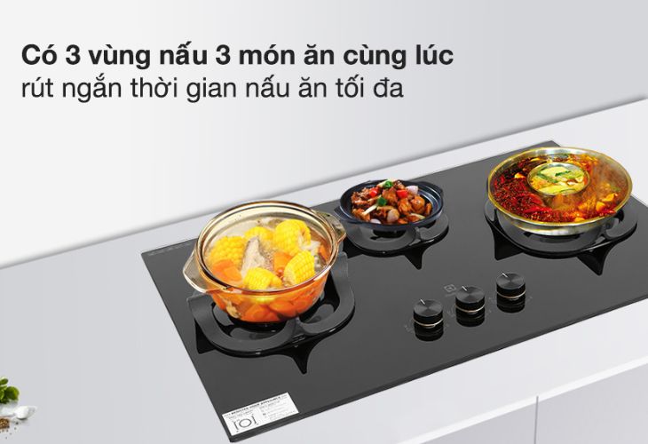 Bếp ga âm đa dạng về số lò nấu