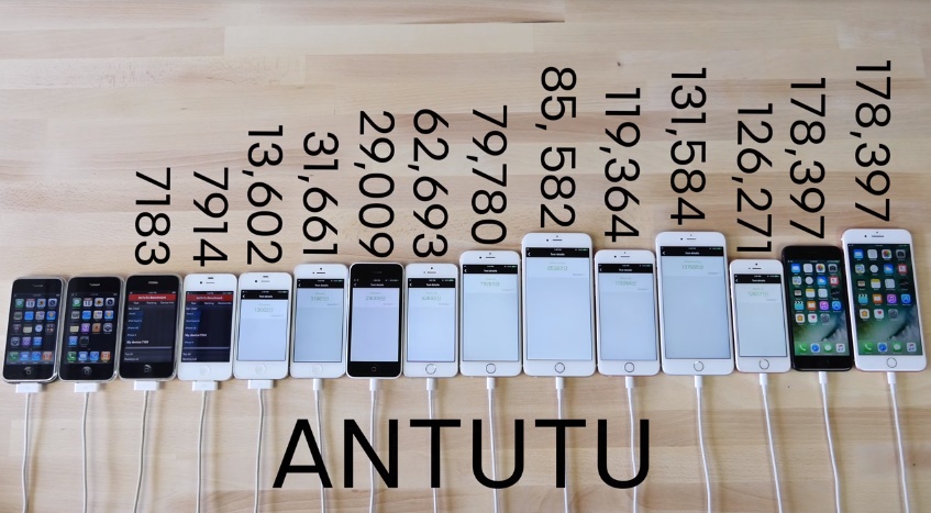 Thử nghiệm tốc độ, hiệu năng 15 chiếc iPhone, từ iPhone đến iPhone 7