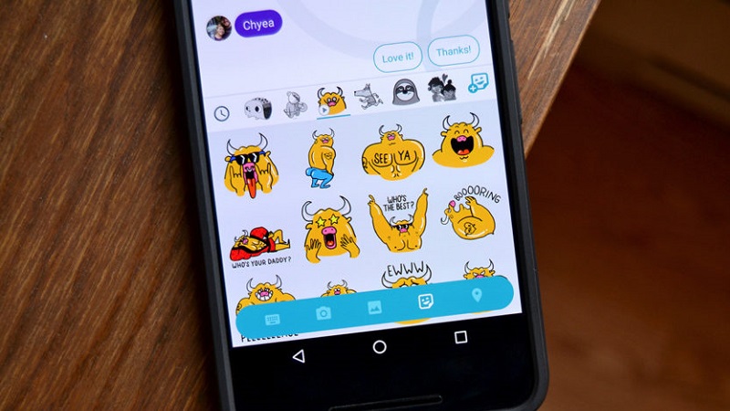 Nhãn dán Sticker trong ứng dụng Google Allo