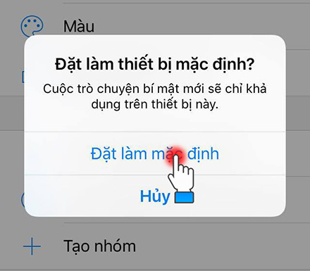 Chọn Đặt làm mặc định