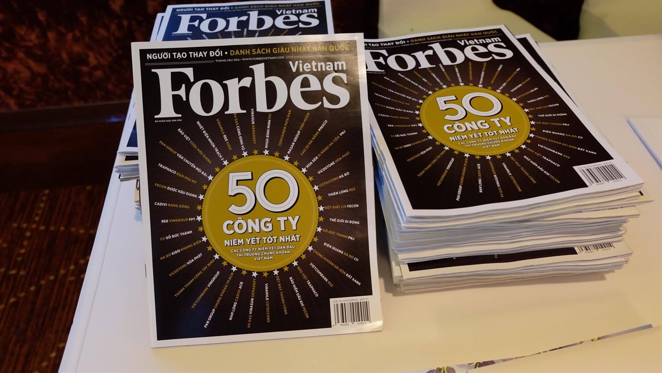 TGDĐ được Forbes Vietnam vinh danh Top 50 Công ty niêm yết tốt nhất VN