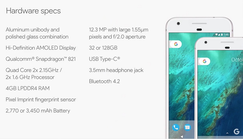 Google Pixel, Pixel XL chính thức ra mắt với chip Snapdragon 821, camera đỉnh