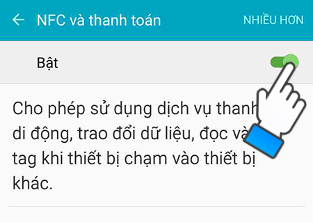 Bật NFC