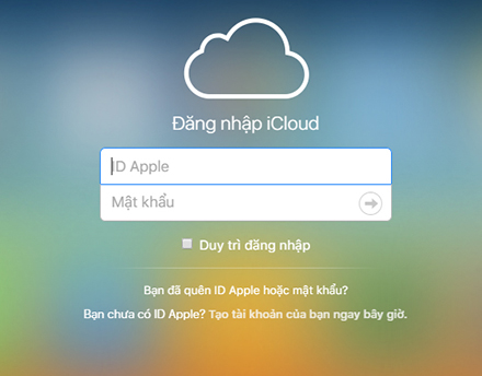 Đăng nhập với Apple ID của bạn