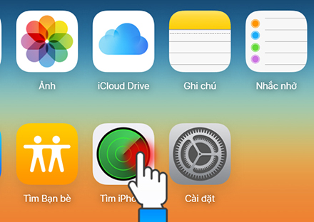Chọn vào mục Tìm iPhone
