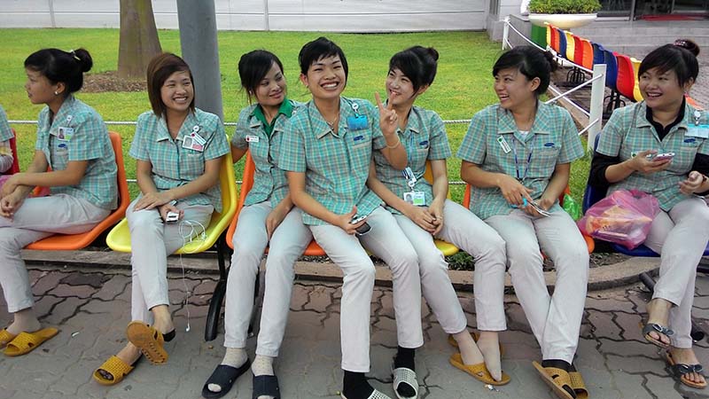Samsung tạo điều kiện làm việc rất tốt cho công nhân!