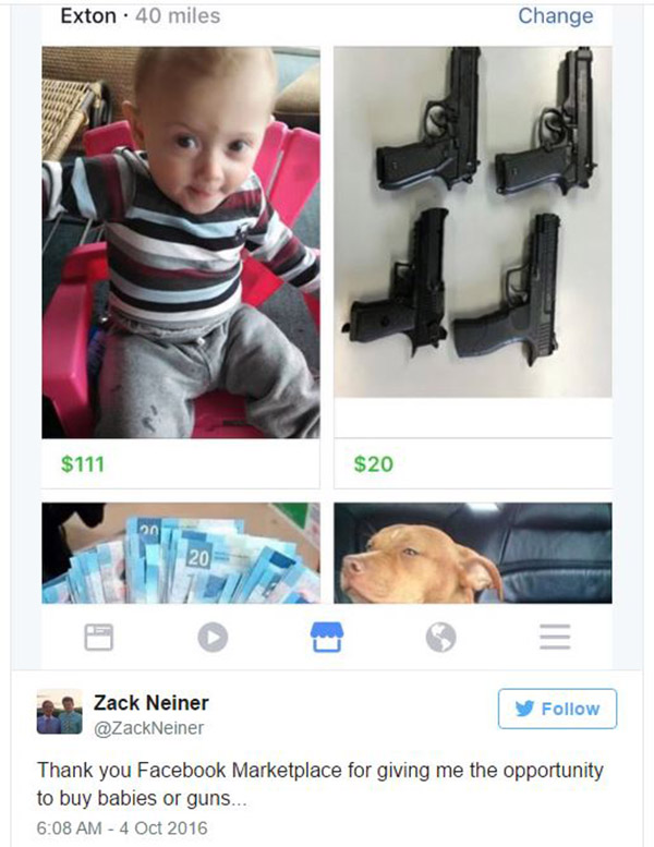 Facebook trở thành nơi mua bán cần sa, súng đạn và cả trẻ em