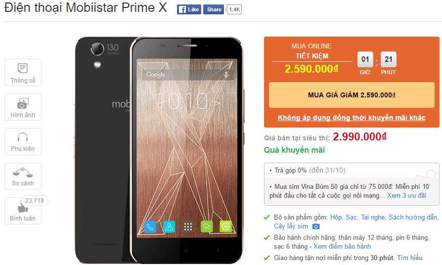 Smartphone thương hiệu Việt thiết kế giống iPhone 4 lên kệ trở lại giá siêu mềm