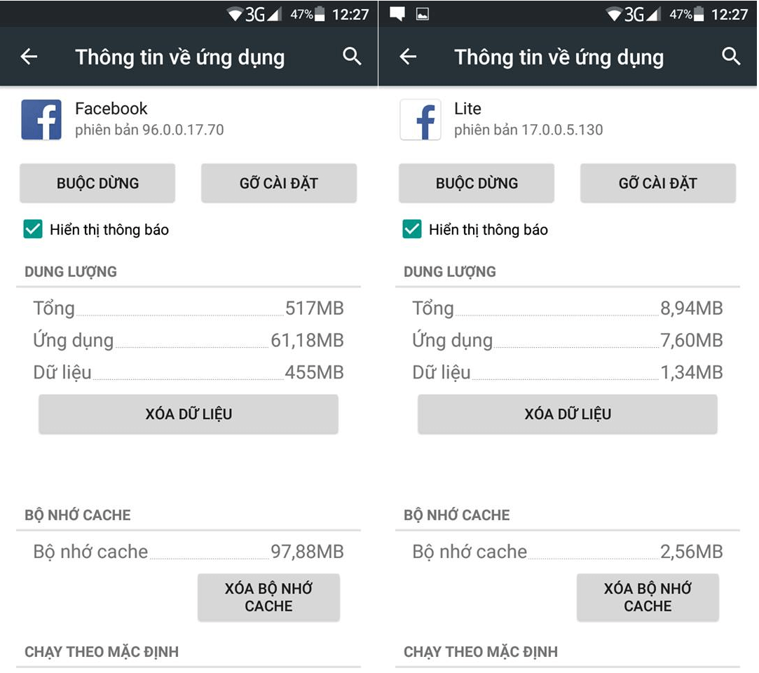 Sosanh So sánh Facebook vs Facebook Lite