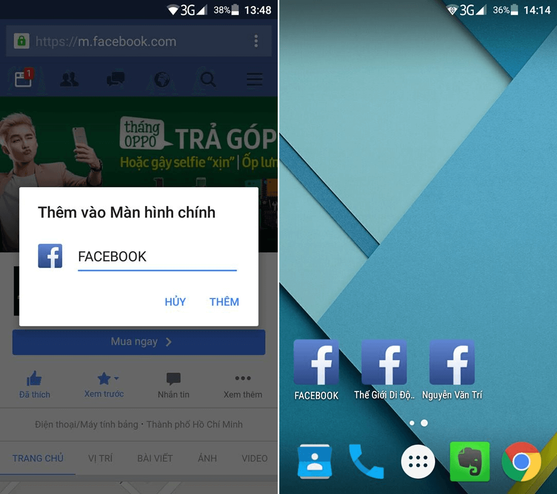 Chrome Shortcut Facebok Chrome