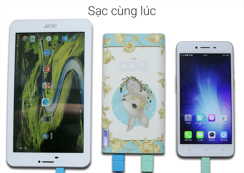 Pin sạc dự phòng Polymer 10000 mah Eco J210 Thỏ