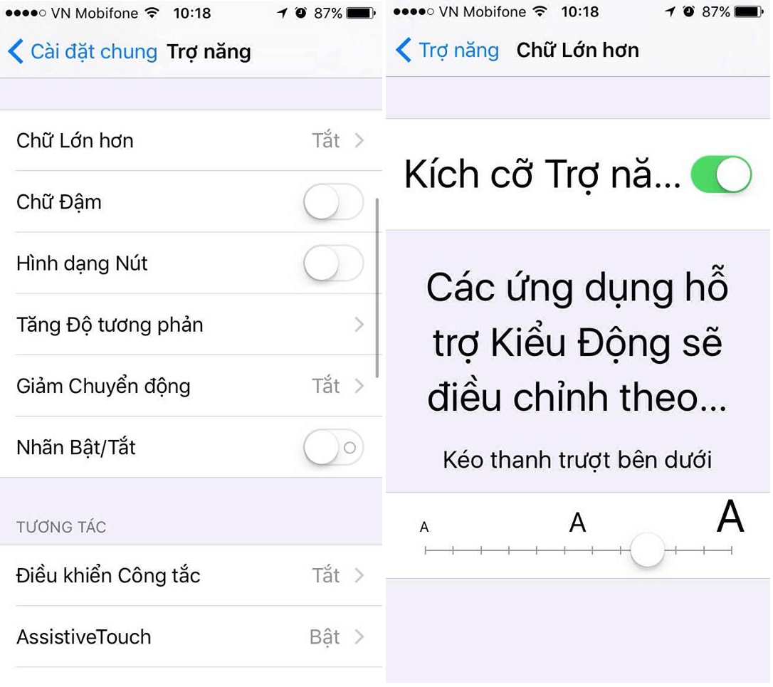 Thay đổi Font