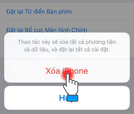 Chọn Xóa iPhone để hoàn tất