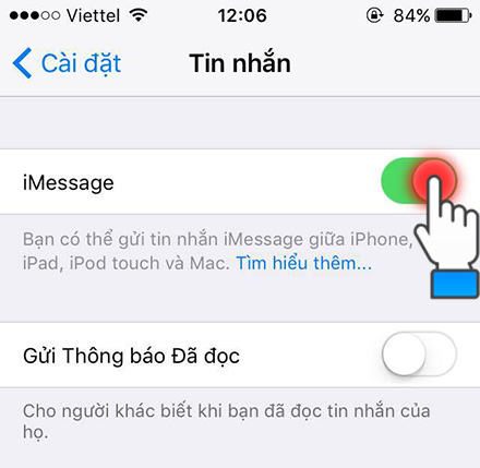 Tắt iMessage