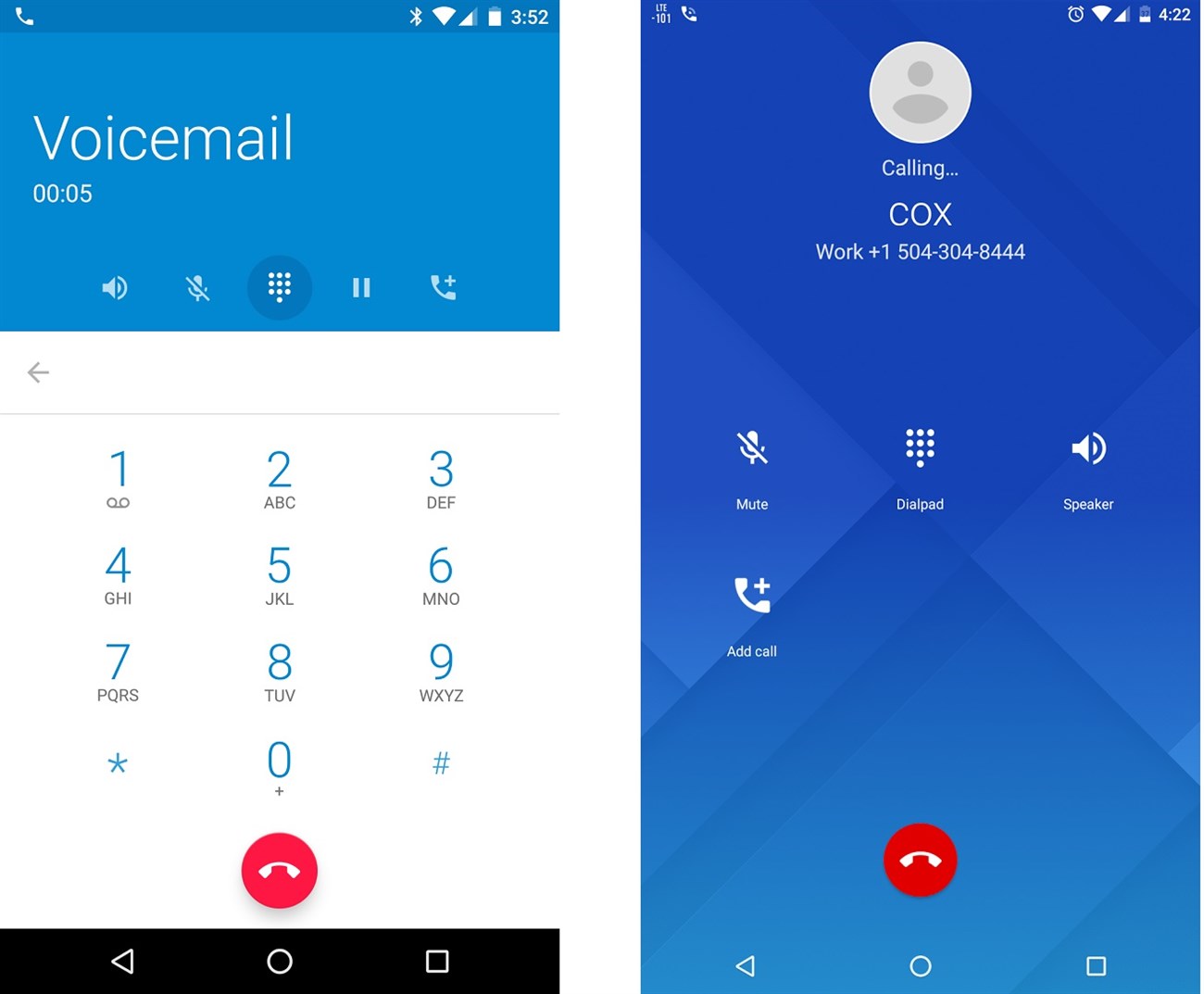 Mời bạn dùng thử Google Phone 5.1, vuốt lên để trả lời!