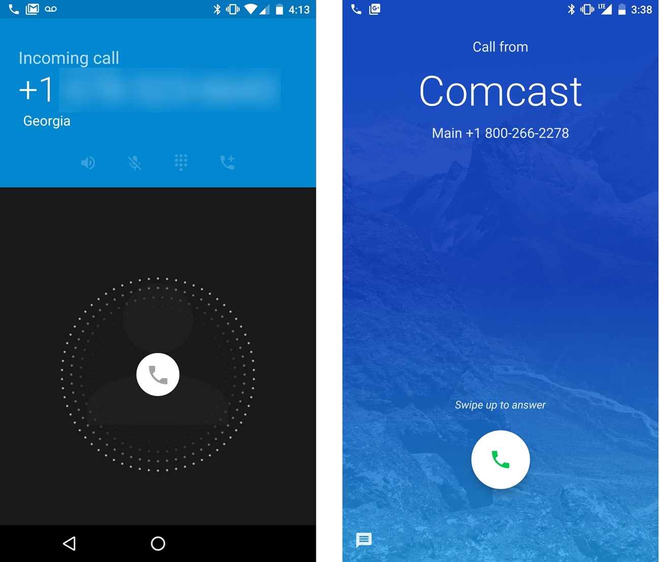 Mời bạn dùng thử Google Phone 5.1, vuốt lên để trả lời!