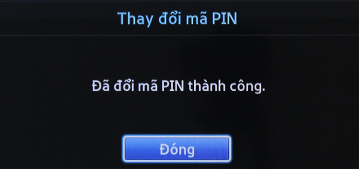 Đổi mã PIN thành công