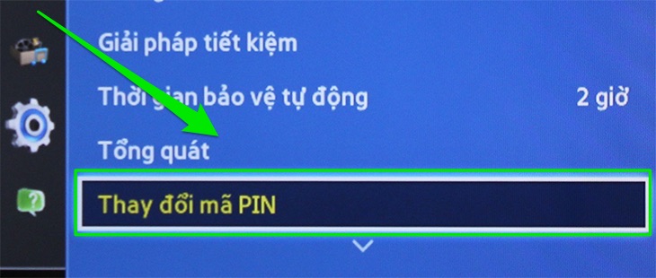 Chọn Thay đổi mã PIN