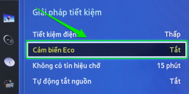 Mở cảm biến Eco