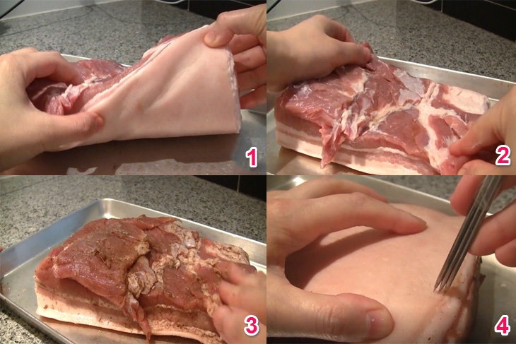 Cách nướng thịt heo giòn da bằng lò nướng