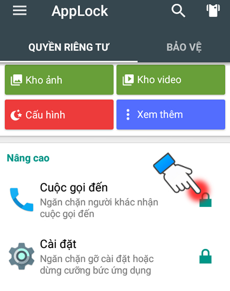 Cách khóa ứng dụng trên điện thoại Android > Khóa ứng dụng