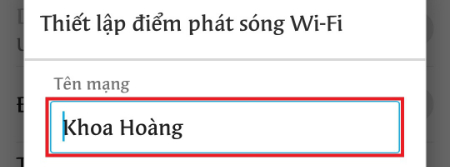 Điền tên Wifi