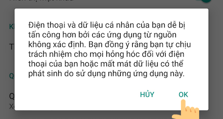 Chọn OK