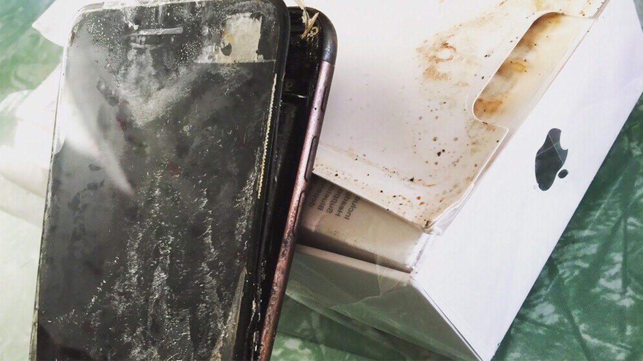 iPhone 7 bốc cháy suýt thiêu rụi một chiếc ô tô