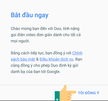 Chọn vào tôi đồng ý