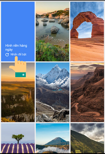 Android Tự động đổi hình nền hình nền đẹp