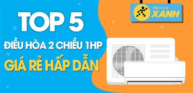 Top 5 điều hòa 2 chiều 1HP (9000 BTU) giá rẻ hấp dẫn