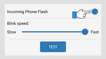 Cách làm đèn flash nháy sáng khi có cuộc gọi, tin nhắn, hay thông báo > Gạt nút Incoming Phone Flash