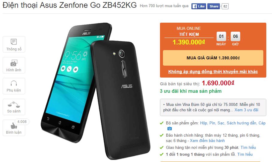 Nếu bạn đang có ý định mua một smartphone giá khoảng xấp xỉ 1 triệu đồng để đọc sách báo, lướt facebook để chát chít với bè bạn thì ZenFone Go có thể là một lựa chọn tốt.