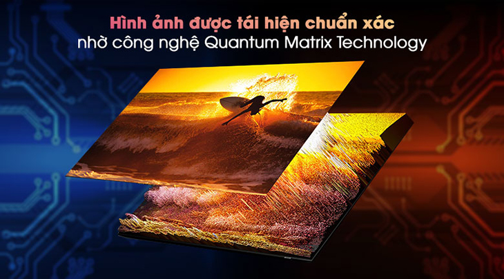 10 lý do bạn nên mua tivi Samsung 4K cho gia đình trong dịp Tết 2022 > Smart Tivi Neo QLED 4K 55 inch Samsung QA55QN85A tái hiện hình ảnh từ Quantum Matrix Technology