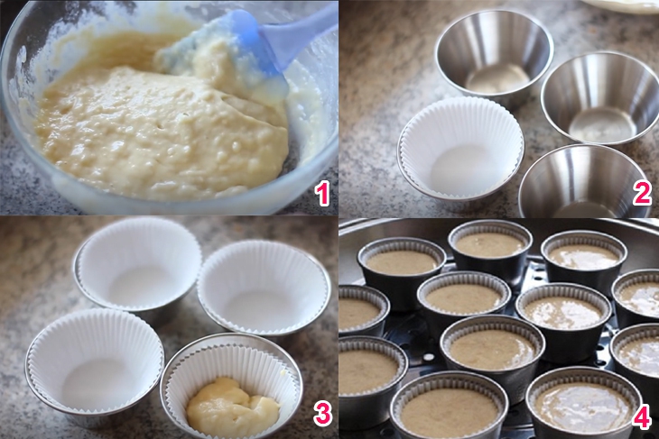 Cách làm bánh cupcake không cần lò nướng
