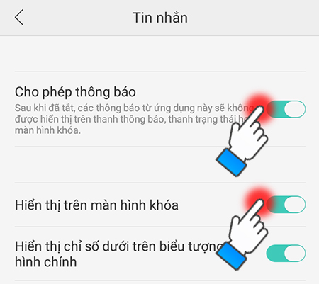 Cách khắc phục lỗi không hiện thông báo khi có tin nhắn trên OPPO F1S