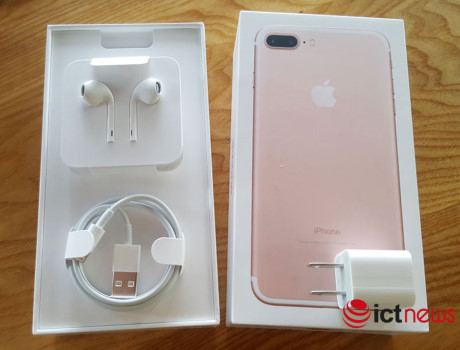 iPhone 7 Plus vàng hồng xách tay.