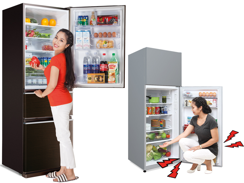 tủ lạnh ngăn đá dười có thiết kế phù hợp với thói quen sử dụng