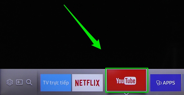 Cách sử dụng remote tivi Samsung K5300 > Mở YouTube trên tivi
